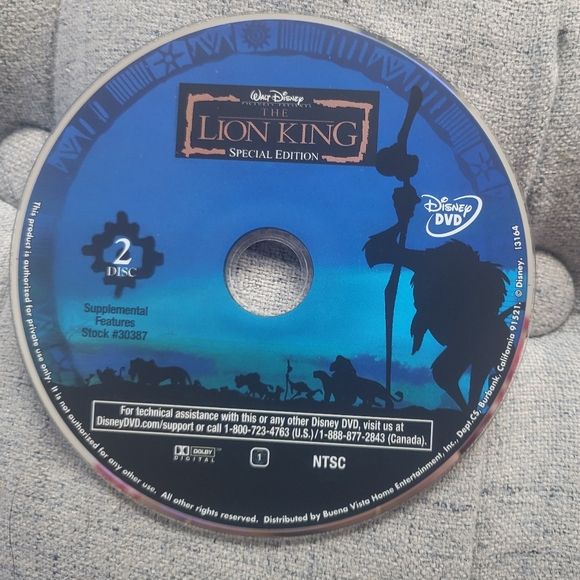 The Lion King Platinum Edition 2 Disc DVD with original inserts, 2003 Re-release - Picture 7 of 16